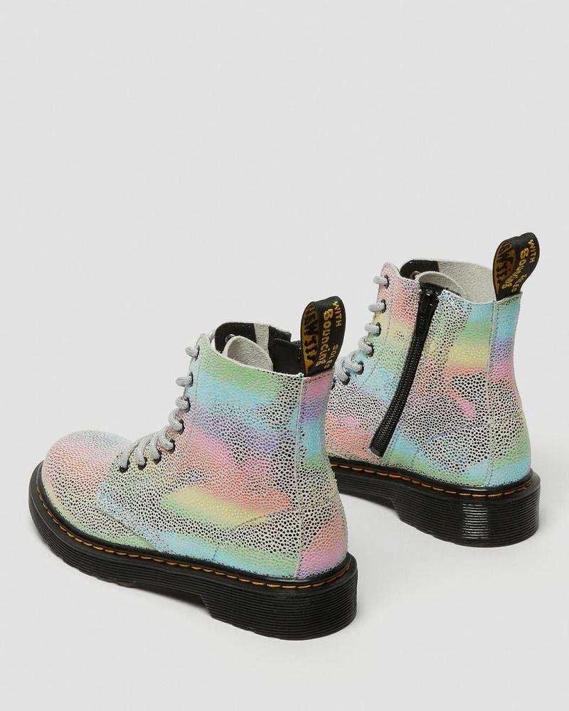 Kids' Dr Martens Junior 1460 Pascal Iridescent Lace Up Boots Multicolor | AU 683YXF